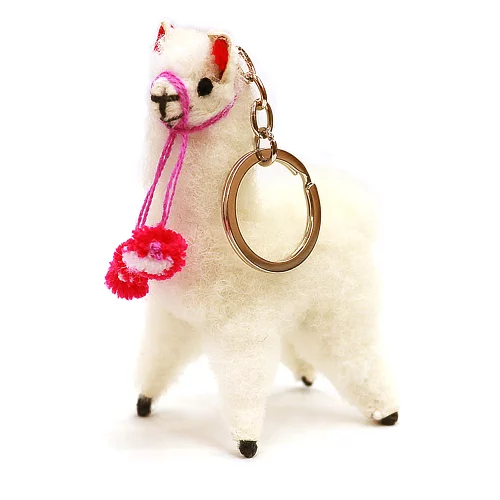 ペルーのふわもこアルパカチャーム