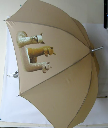 アルパカ柄の65cm雨傘